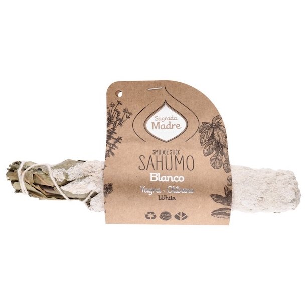 Hvid Sahumo Smudge Stick fra Argentina � Rens Energi og Skab Harmoni (15x3 cm)