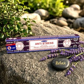 Satya Anti Stress r�gelsespinde 15 g &ndash; h�ndrullet indisk r�gelse til afslapning og meditation