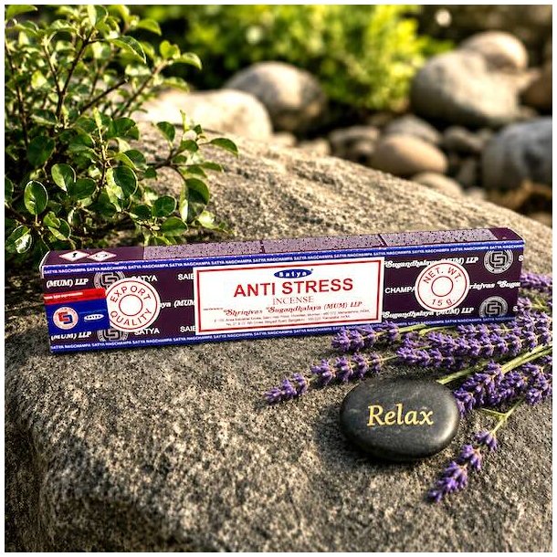 Satya Anti Stress r�gelsespinde 15 g &ndash; h�ndrullet indisk r�gelse til afslapning og meditation