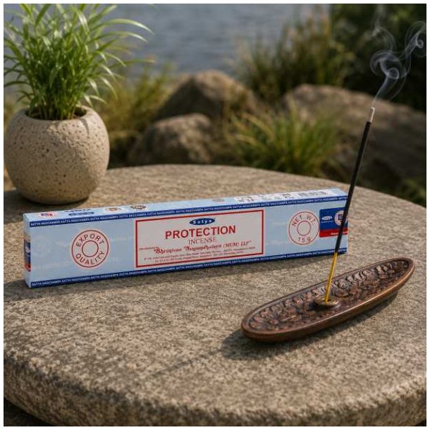 Satya Protection h�ndrullede r�gelsespinde 15 g ved en r�gelsesholder med t�ndt r�gelsespind.