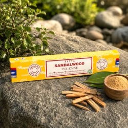 Satya Sandalwood r�gelsespinde 15 g &ndash; h�ndrullet indisk sandeltr� r�gelse