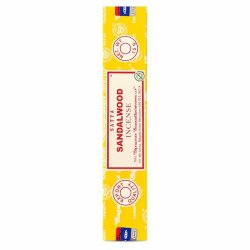 Satya Sandalwood r�gelsespinde &ndash; 15 gram h�ndrullet indisk masala-r�gelse med sandeltr�sduft
