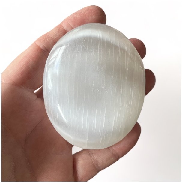 Selenit palmstone/H�ndsten | M�l ca. 5,5 - 6 cm