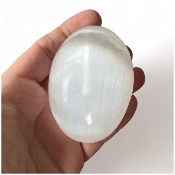 Selenit palmstone/H�ndsten | M�l ca. 5,5 - 6 cm