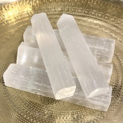 Selenit stave r� rustikke - ca. 8 -10 x  2 cm