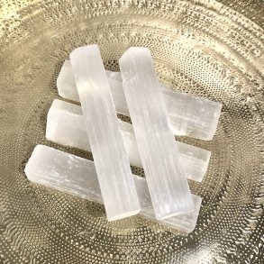 Selenit stave r� rustikke - ca. 8 -10 x  2 cm