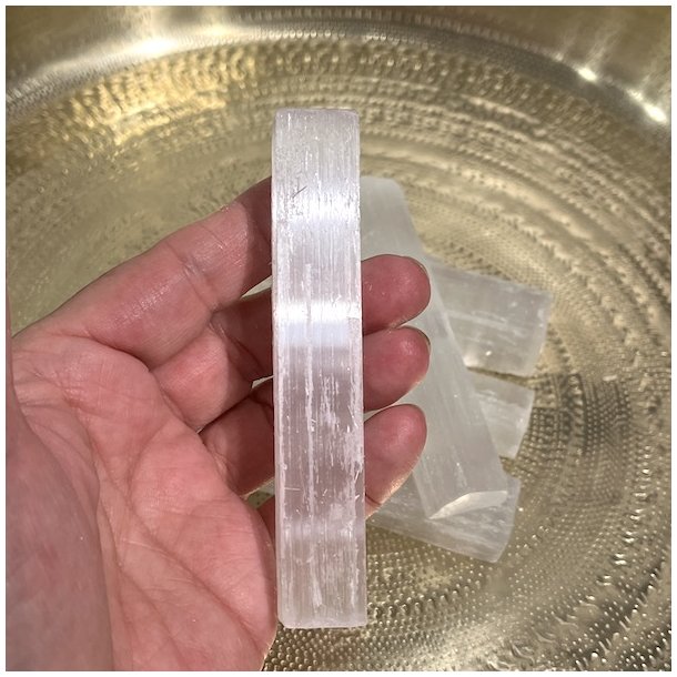 Selenit stave r� rustikke - ca. 8 -10 x  2 cm