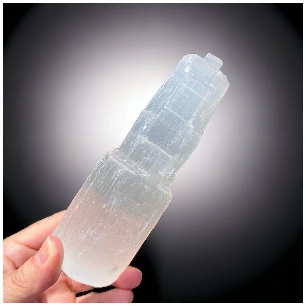 Selenit t�rne rustikke, M�l ca. 15 cm