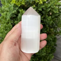 Trne i selenit | polerede | Ml ca. 8 x 3,2 cm