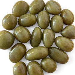 Grn serpentin | lommesten | Ml ca. 2 - 3 cm