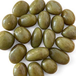 Grn serpentin | lommesten | Ml ca. 2 - 3 cm