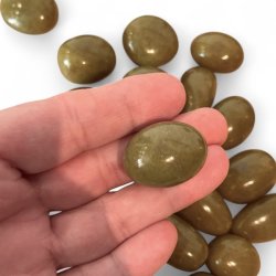 Gr�n serpentin | lommesten | M�l ca. 2 - 3 cm