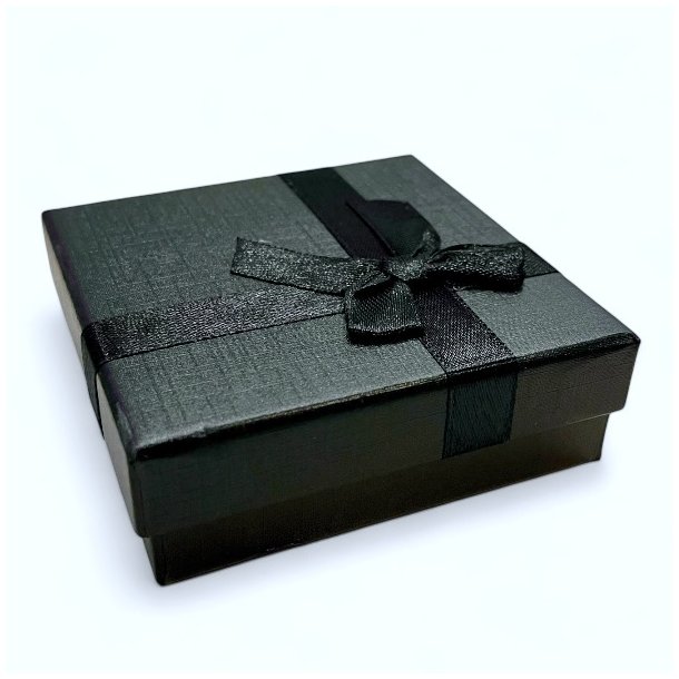 Hndlavet Shungit Krystal Armbnd i gaveske | Elastisk | 8 mm Stenperler | 15,5 -17 cm