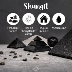 XL Flad Shungit Lommesten | M�l: 4 - 5 cm