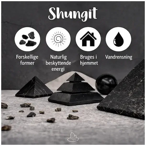 XL Flad Shungit Lommesten | M�l: 4 - 5 cm