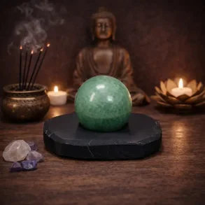 Energetisk base i shungit til st�rre krystalkugler