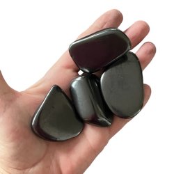 XL Flad Shungit Lommesten | Ml: 4 - 5 cm