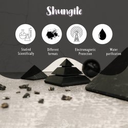 Poleret Shungit Pyramide � 5 cm | Beskyttelse &amp; Energi