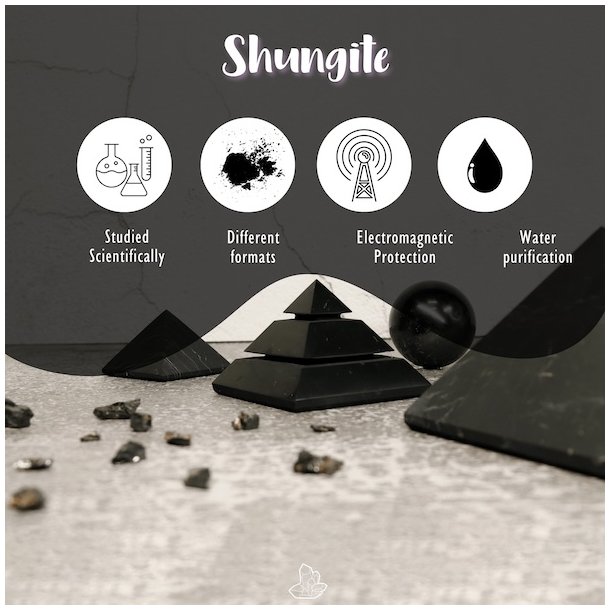Shungit Beskyttelsesplade til Mobil � Rektangul�r, 1,6 x 2,2 cm