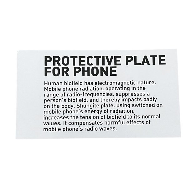 Shungit beskyttelsesplade til mobil, Ml 2,2 cm