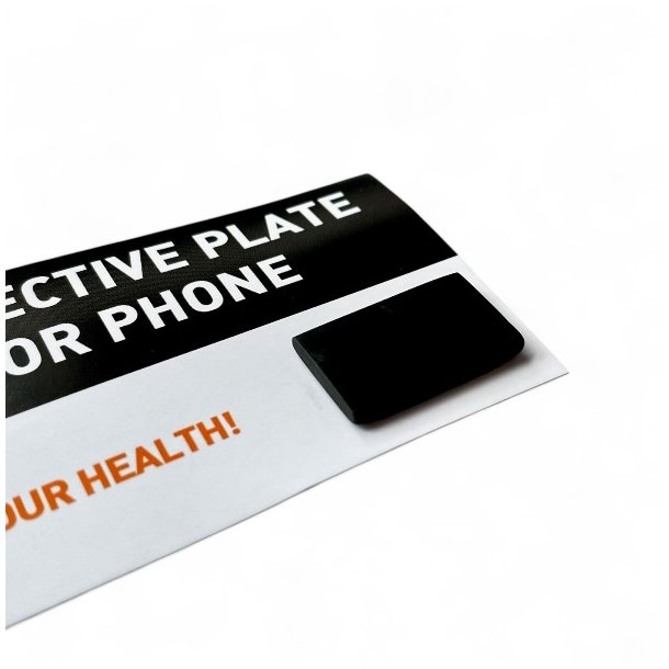 Shungit Beskyttelsesplade til Mobil  Rektangulr, 1,6 x 2,2 cm