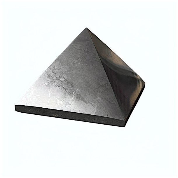 Poleret Shungit Pyramide � 5 cm | Beskyttelse &amp; Energi