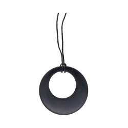 Shungit vedh�ng dobbeltcirkel m. sn�re, M�l �5 cm