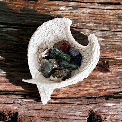 Hjerteformede skle med englevinger  elegant opbevaring og magisk dekor