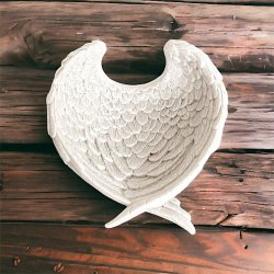 Hjerteformede skle med englevinger  elegant opbevaring og magisk dekor