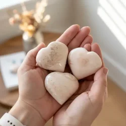 Skolezit hjerter i fin kvalitet � ro, klarhed og spirituel forbindelse