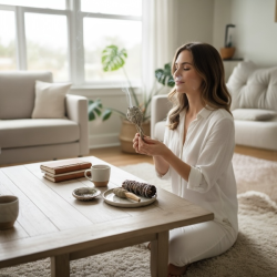 Elementernes Renselse  Spirituel Energisampak med smudgestick, salvie og yerba buena