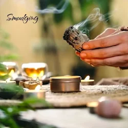 billede af afbrnding af hvid salvie