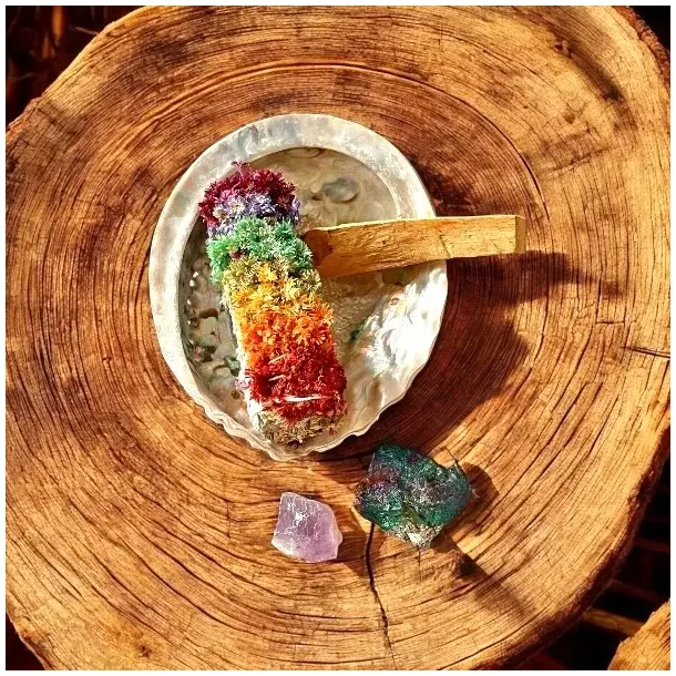 Stort Chakra Smudging Kit  Renselse &amp; Energi i Balance