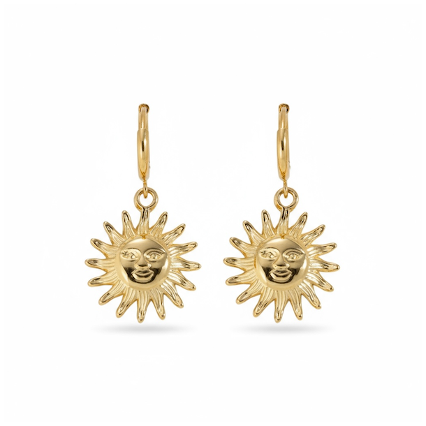 Spirituelle Sol�reringe i Forgyldt St�l � Lys, Gl�de og Indre Styrke