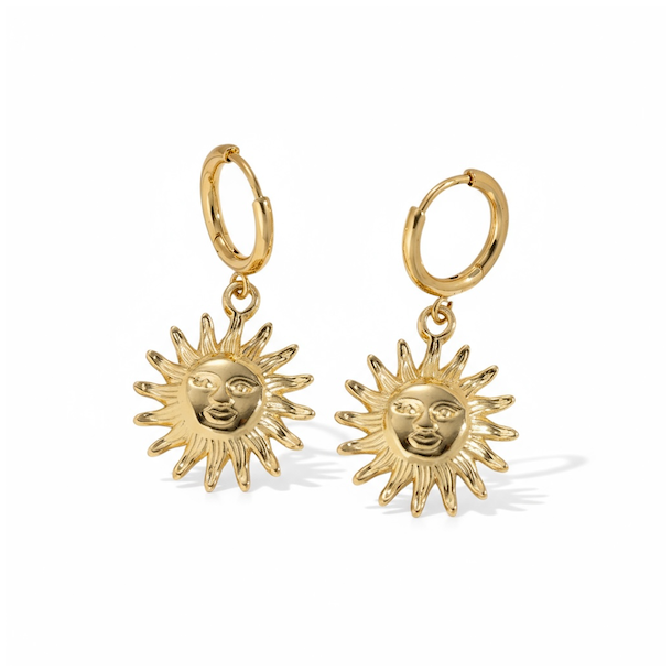 Spirituelle Sol�reringe i Forgyldt St�l � Lys, Gl�de og Indre Styrke