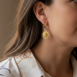 Spirituelle Sol�reringe i Forgyldt St�l � Lys, Gl�de og Indre Styrke