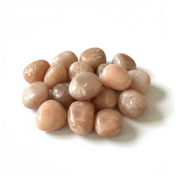 Peach Sunstone lommesten 2�3 cm med m�nestens-shine og blid, opl�ftende energi