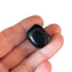 Sort obsidian | Lommesten | M�l 2 - 2,5 cm