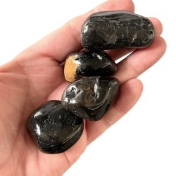 Kraftfuld Sort Onyx Jumbo Sten  3,5-4 cm