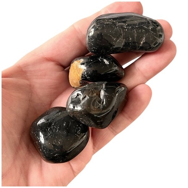 Kraftfuld Sort Onyx Jumbo Sten  3,5-4 cm