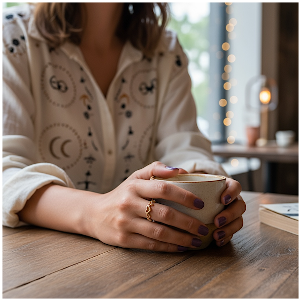 Smukke justerbare spirituelle hjerteringe i forgyldt og stl