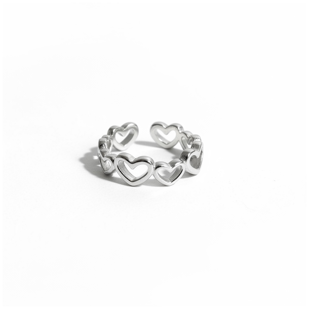 Smukke justerbare spirituelle hjerteringe i forgyldt og st�l