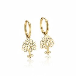 Spirituelle creoler i forgyldt st�l med Tree of Life � styrke, balance og energi