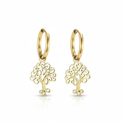 Spirituelle creoler i forgyldt st�l med Tree of Life � styrke, balance og energi