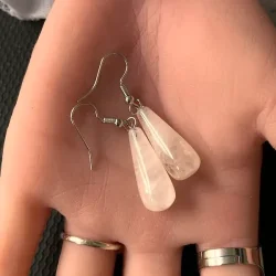 Drbeformede Bjergkrystal reringe 4 cm totallngde