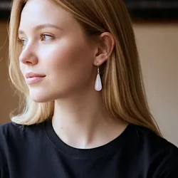 Drbeformede Bjergkrystal reringe 4 cm totallngde