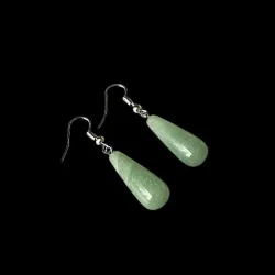 Drbeformede Grn aventurin reringe 4 cm totallngde