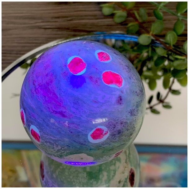 Kugle i fuschit med rubin UNIKA | Ml 6 cm