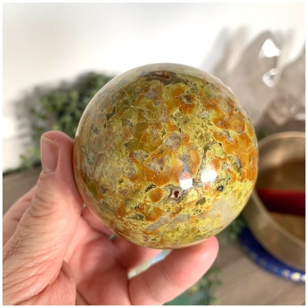 Kugle i grn opal UNIKA | Ml 7 cm