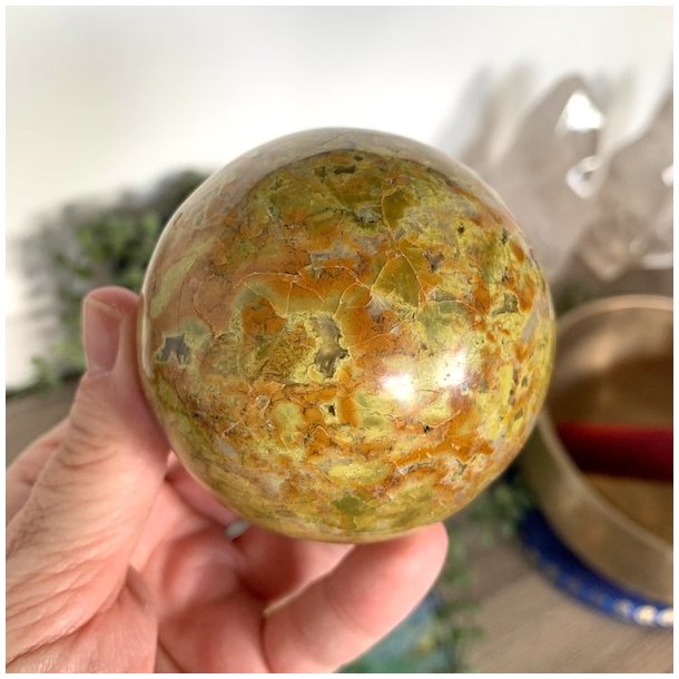 Kugle i grn opal UNIKA | Ml 7 cm